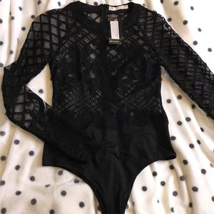 Nasty Gal - Vera & Luce - Black Lace Bodysuit